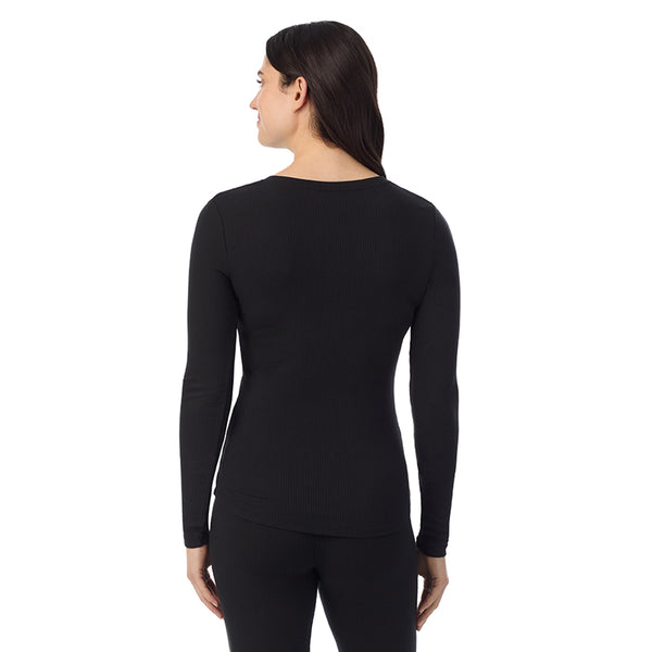 Cuddl Duds Stretch Rib Long Sleeve Henley Shirts U0026 Tops
