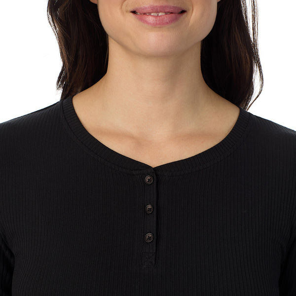 Cuddl Duds Stretch Rib Long Sleeve Henley Shirts U0026 Tops