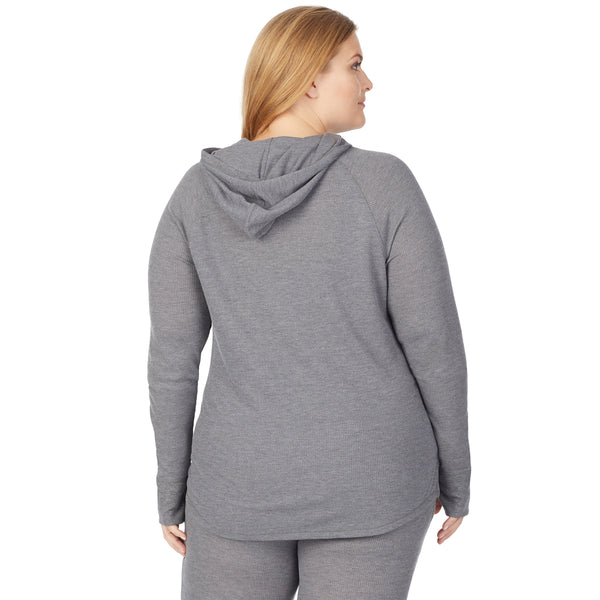 Cuddl Duds Stretch Thermal Long Sleeve Hoodie Tunic PLUS Shirts U0026 Tops
