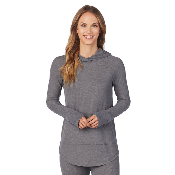 Cuddl Duds Stretch Thermal Long Sleeve Hoodie Tunic Shirts U0026 Tops