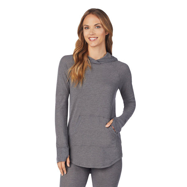 Cuddl Duds Stretch Thermal Long Sleeve Hoodie Tunic Shirts U0026 Tops