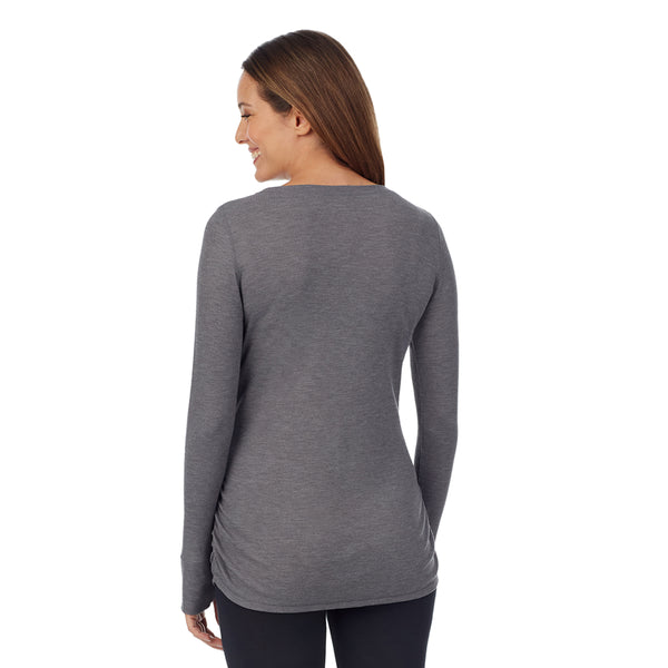 Cuddl Duds Stretch Thermal Maternity Long Sleeve Ballet Neck Top Shirts U0026 Tops