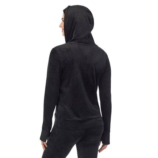 Cuddl Duds Stretch Velour Full Zip Hoodie Shirts U0026 Tops
