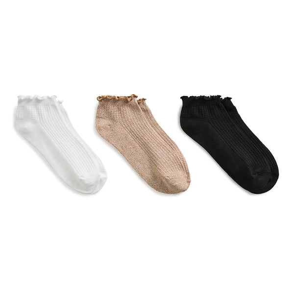 cuddl duds Thermal Stitch / Lettuce Welt Low Cut Sock 3 Pack Socks