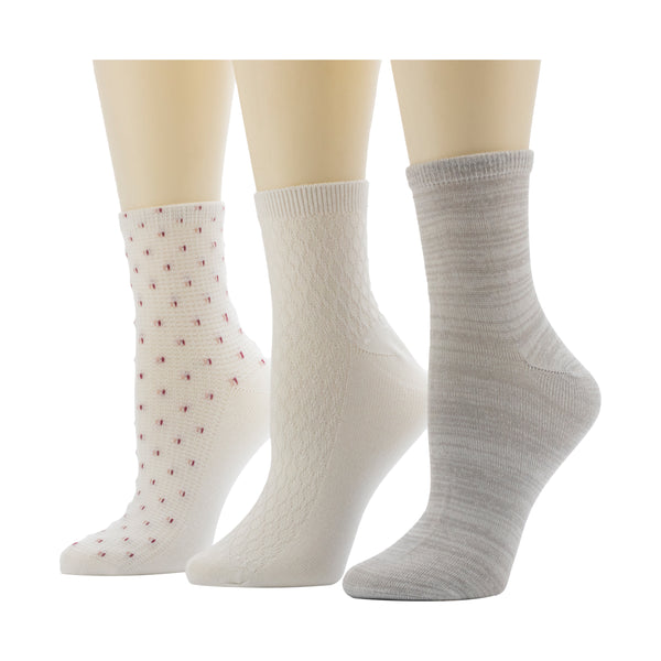 Cuddl Duds Thermal Stitch / Pindot Anklet Sock 3-Pack Socks
