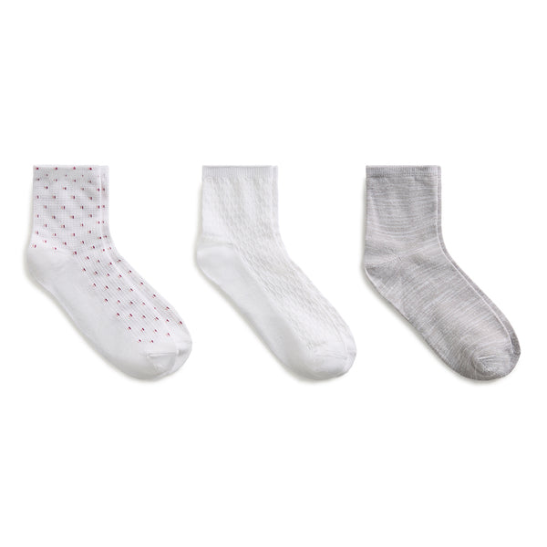 cuddl duds Thermal Stitch / Pindot Anklet Sock 3-Pack Socks