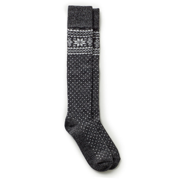 Cuddl Duds Turncuff Tonal Snowflake Knee High Sock Socks