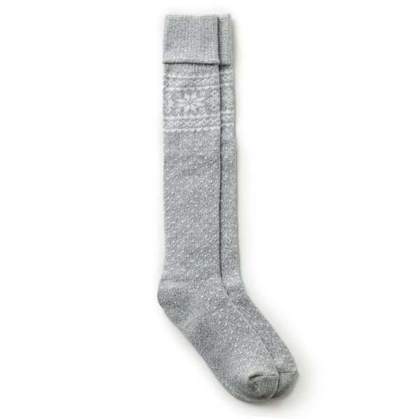 Cuddl Duds Turncuff Tonal Snowflake Knee High Sock Socks