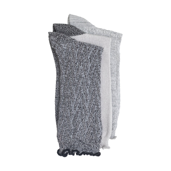 Cuddl Duds Twist Chevron / Lettuce Edge Crew Sock 3-Pack Socks