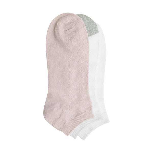 Cuddl Duds Twist Tile Textured Low Cut Sock 3-Pack Socks