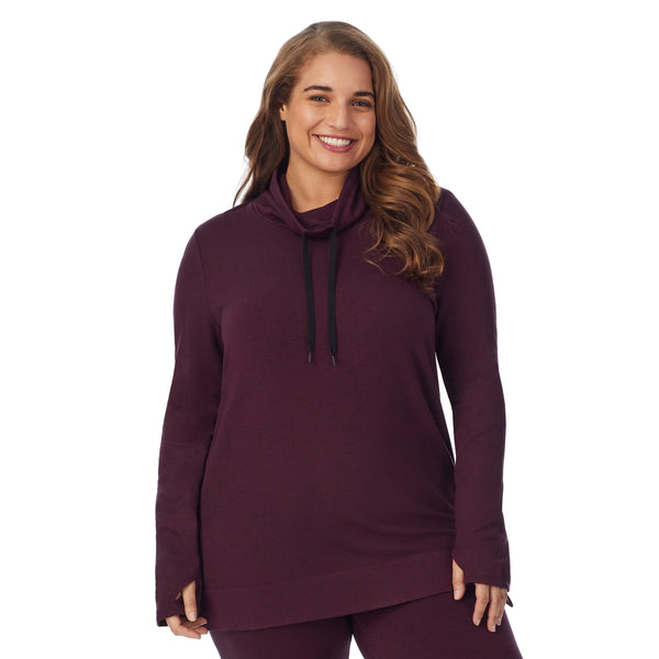 Cuddl Duds Ultra Cozy Long Sleeve Cowl Neck Tunic PLUS Shirts U0026 Tops