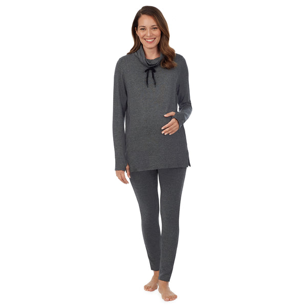 Cuddl Duds Ultra Cozy Maternity Long Sleeve Funnel Neck Tunic Shirts U0026 Tops
