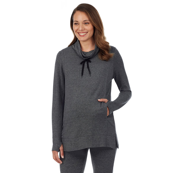 cuddl duds Ultra Cozy Maternity Long Sleeve Funnel Neck Tunic Shirts u0026 Tops