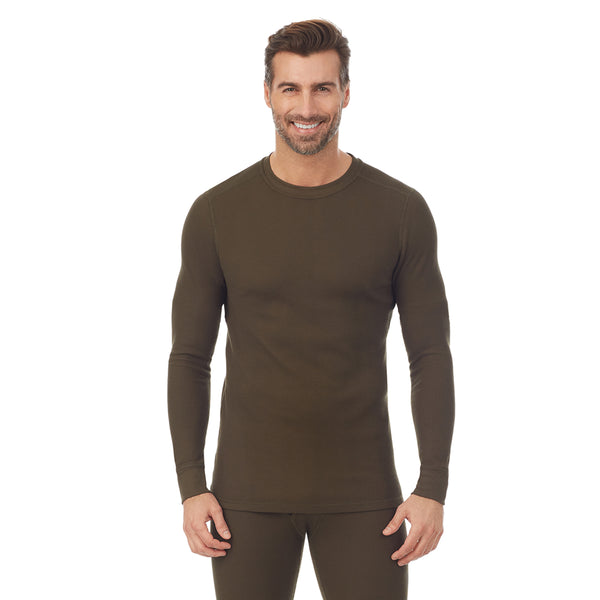 Cuddl Duds Waffle Thermal Long Sleeve Crew Shirts U0026 Tops