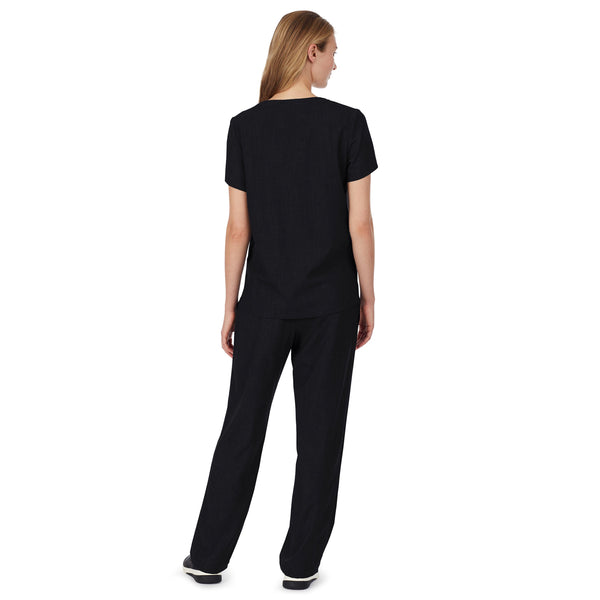 Cuddl Duds Womens Scrub V-Neck Top With Chest Pocket Women