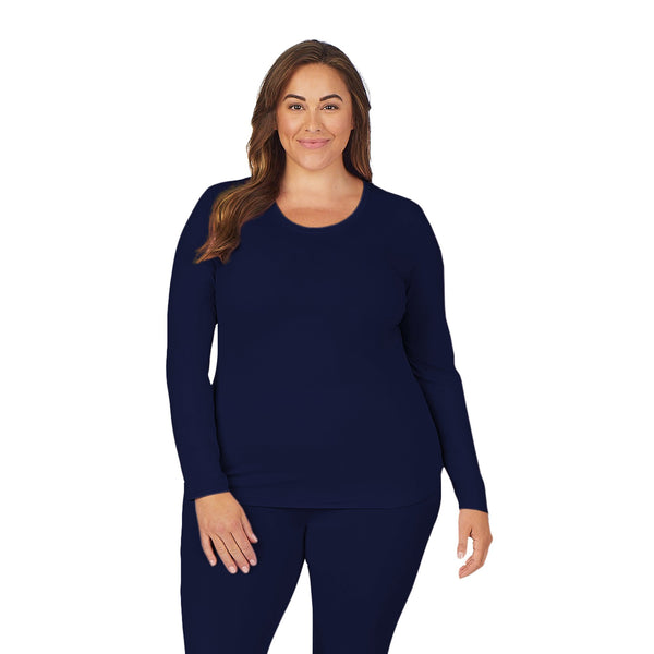 Cuddl Duds Womens Underscrub Crew Neck Top PLUS Women