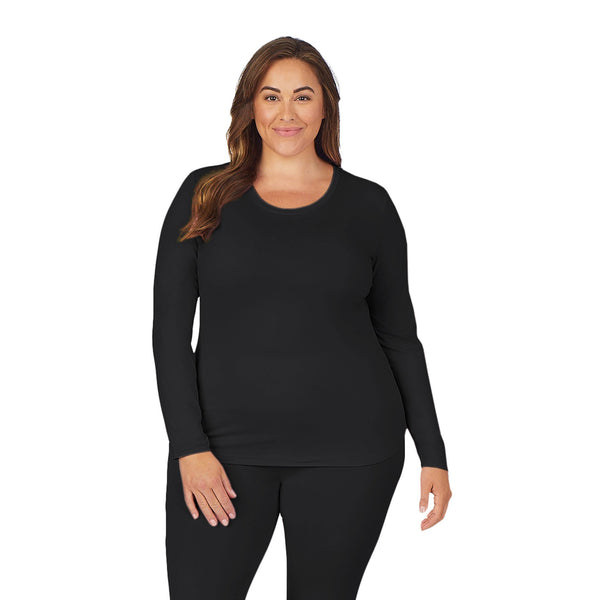 cuddl duds Womens Underscrub Crew Neck Top PLUS Women