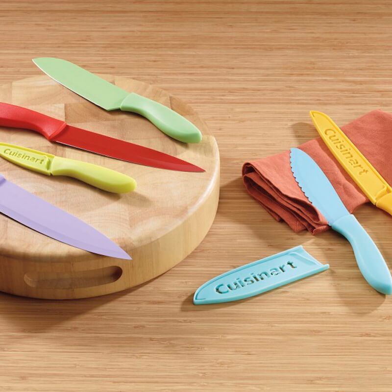 Cuisinart 12 Piece Ceramic Coated Color Knife Set With Blade Guards C55-12PCER1