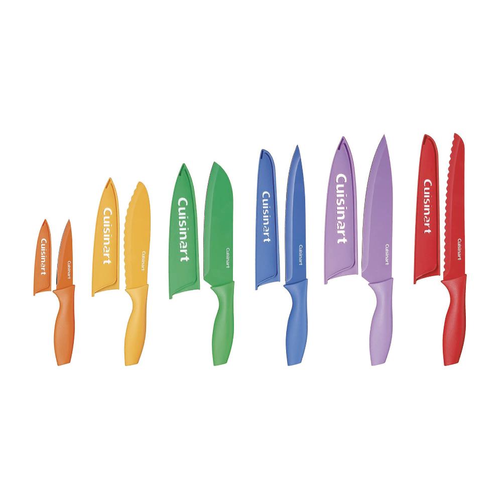 cuisinart 12 Piece Nonstick Color Knife Set with Blade Guards C55-01-12PCKS