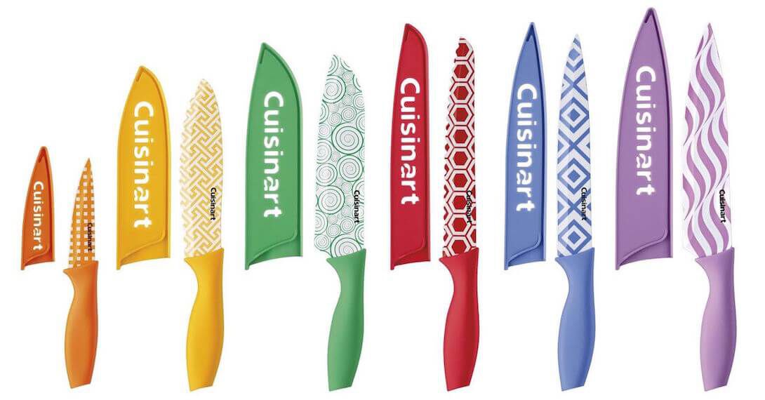 Cuisinart 12 Piece Printed Color Knife Set With Blade Guards C55-12PR2 Multicolor