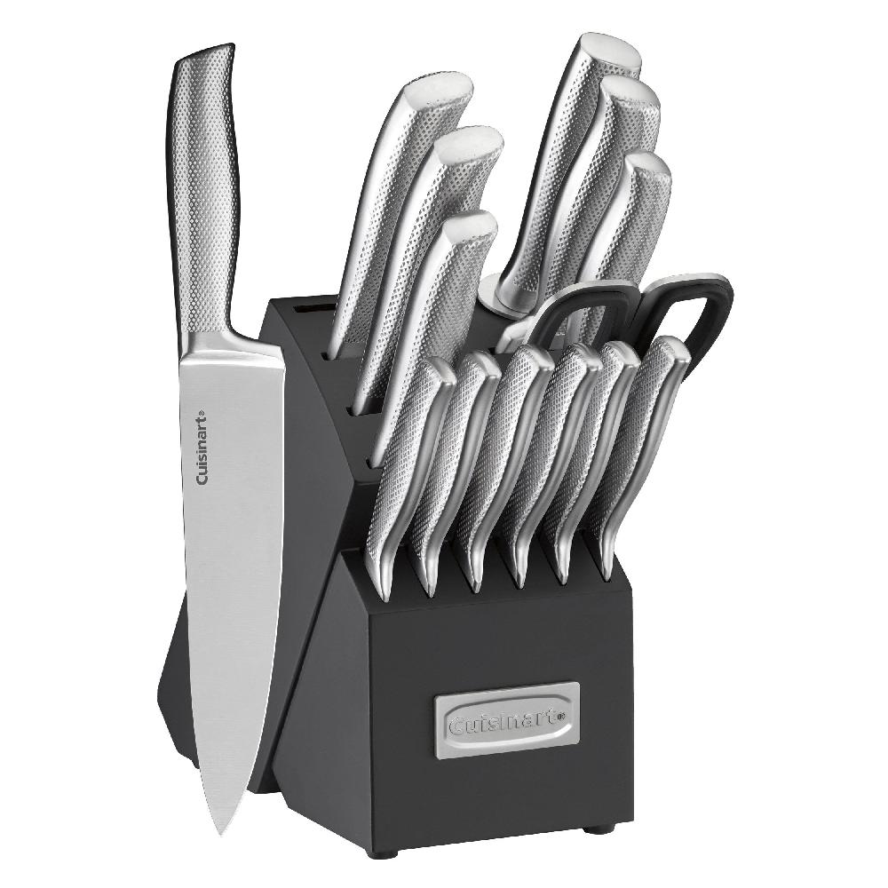 cuisinart 15 piece German Stainless Steel Hollow Handle Knife Block Set C77SS-15PG