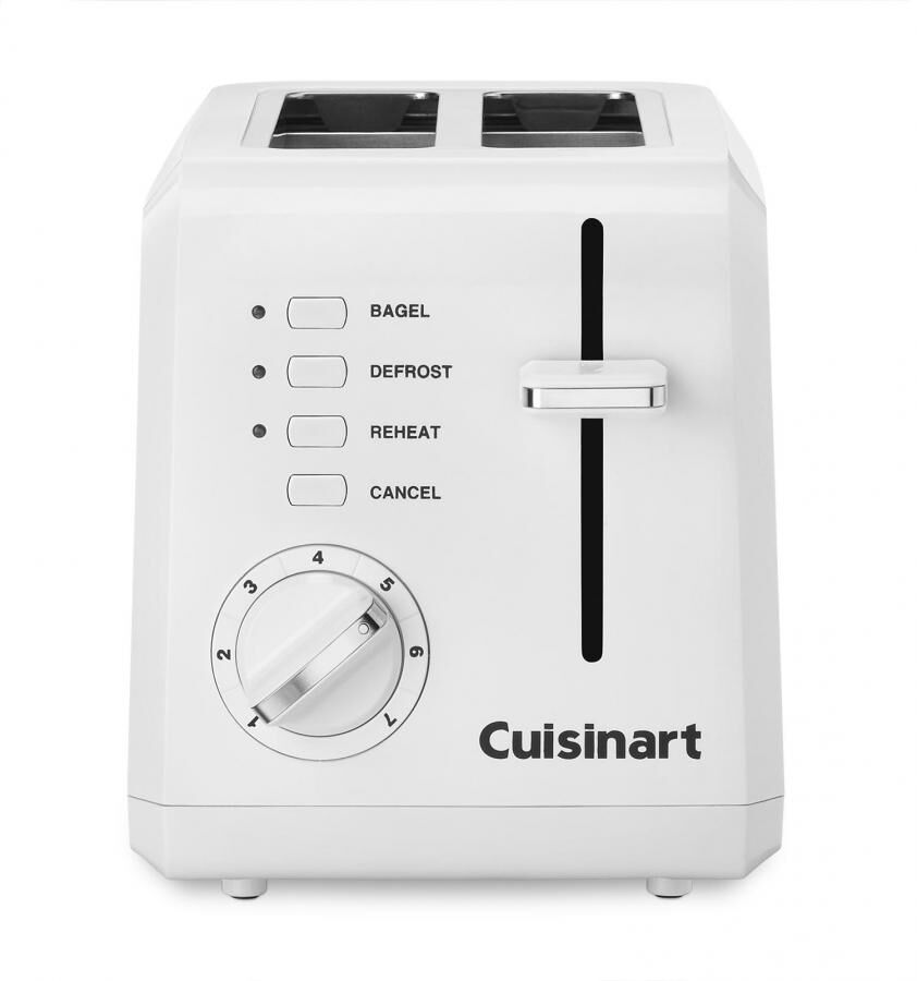 cuisinart 2 Slice Compact Plastic Toaster CPT-122 White