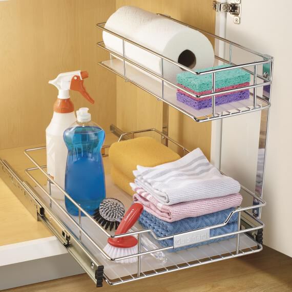 Cuisinart 2-Tier Cabinet Organizer CTG-00-2TCOP1 Stainless Steel