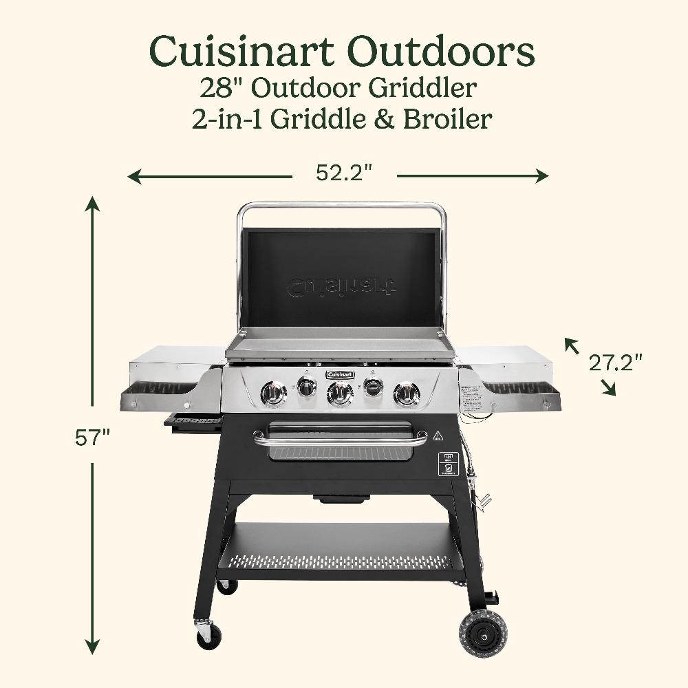 Cuisinart 28" Outdoor Griddler ™ - 2-in-1 Griddle & Broiler CGG-9020