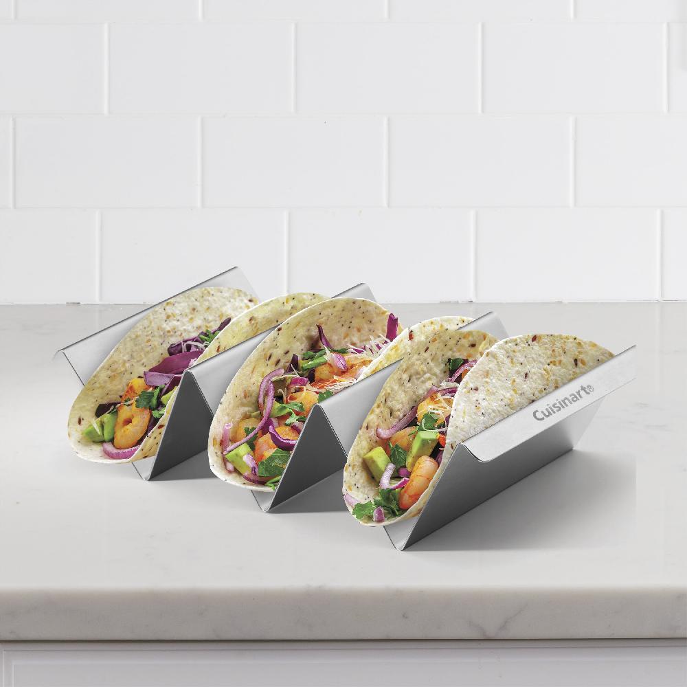 Cuisinart 4-Pc Stainless Taco Tray Set AST-4T Stainless Steel