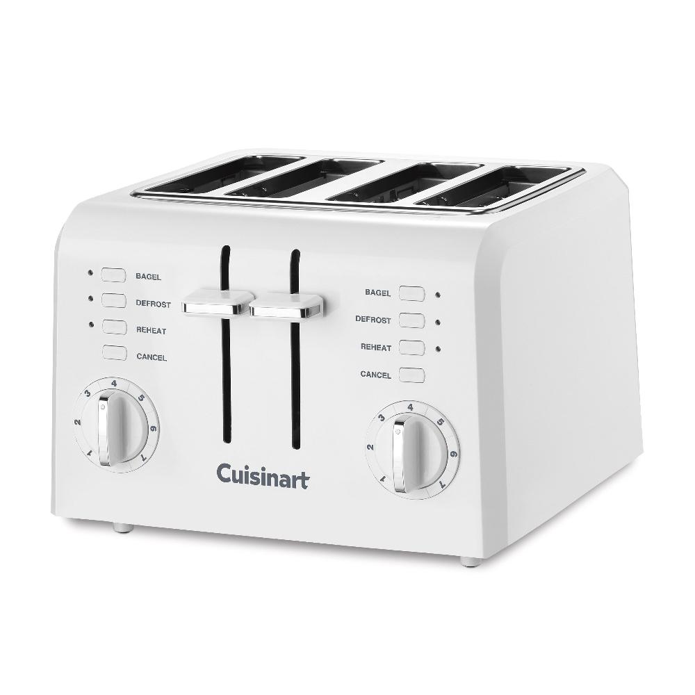 Cuisinart 4 Slice Compact Plastic Toaster CPT-142P1 White P1