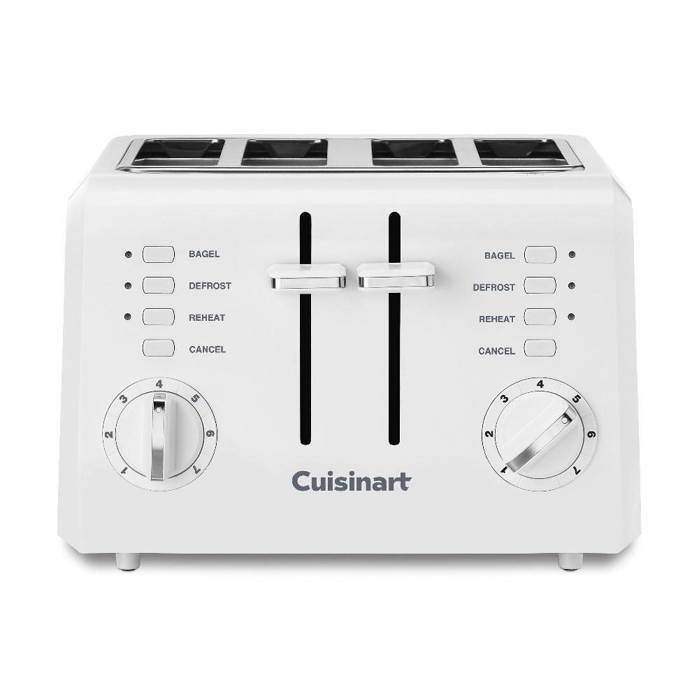 cuisinart 4 Slice Compact Plastic Toaster CPT-142P1 White P1