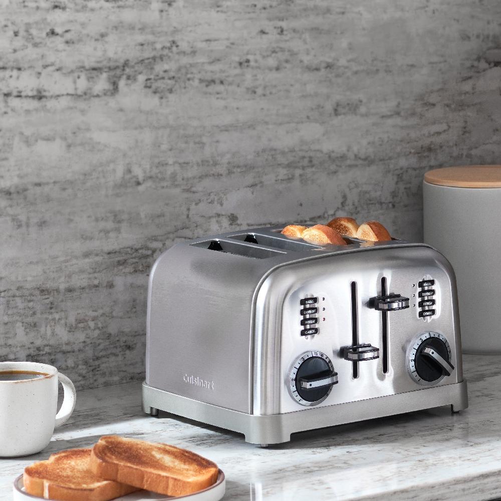 Cuisinart 4 Slice Metal Classic Toaster CPT-180P1 Brushed Stainless P1