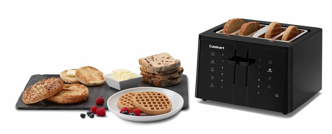 Cuisinart 4 Slice Touchscreen Toaster CPT-T40P1 Black P1