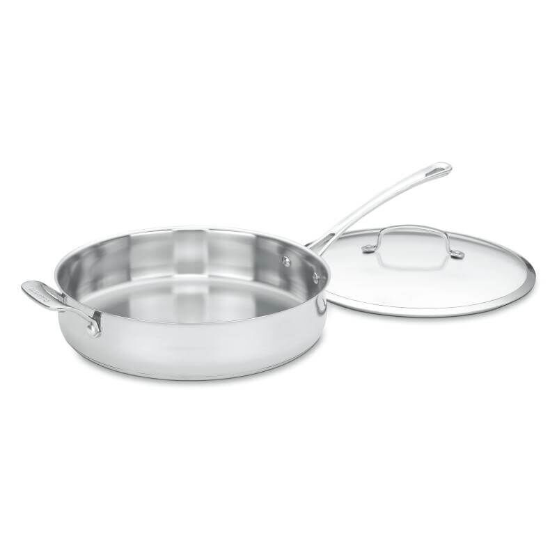 cuisinart 5 Quart Sauté Pan with Helper Handle and Cover 433-30HP1 Stainless Steel