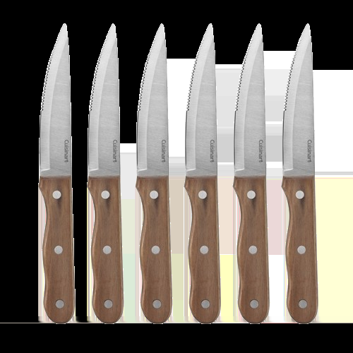 cuisinart 6 Piece Triple Rivet Walnut Steak Knife Set C55W-S6STK