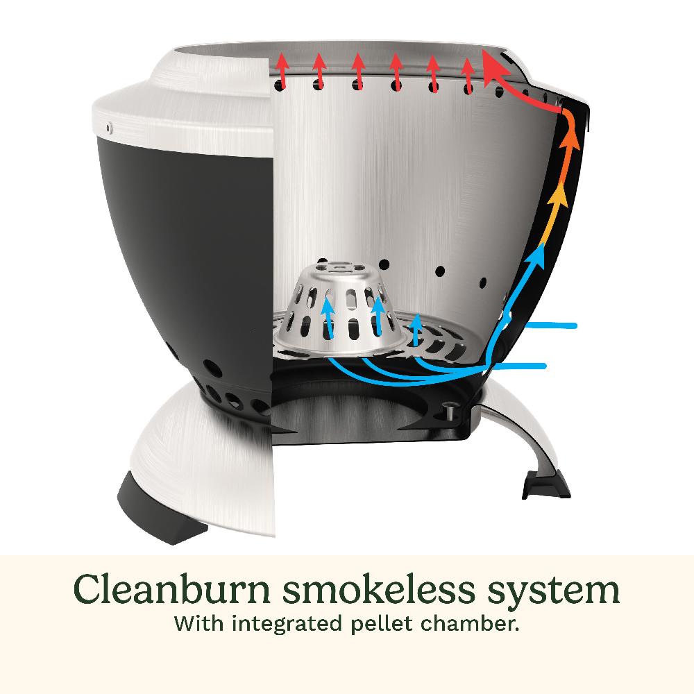 Cuisinart 7.5” Cleanburn Smokeless Table Top Fire Pit COH-755P Silver & Black