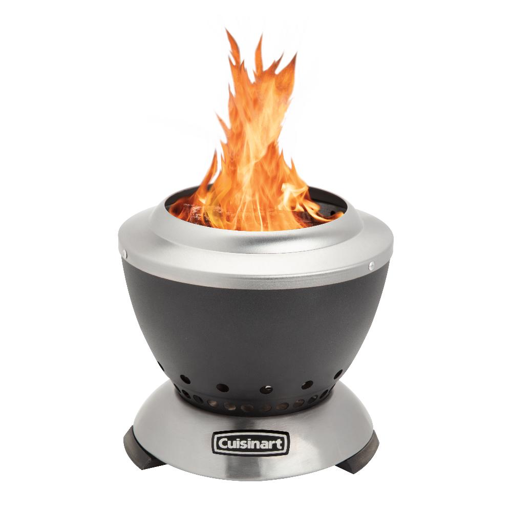 cuisinart 7.5” Cleanburn Smokeless Table Top Fire Pit COH-755P Silver & Black