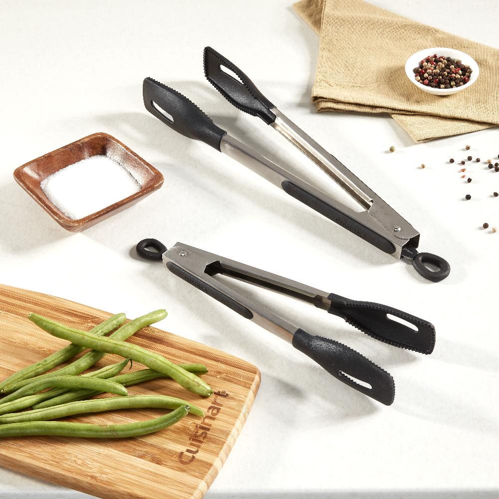 Cuisinart 9" Squared Head Silicone Tongs CTG-00-9FSTN
