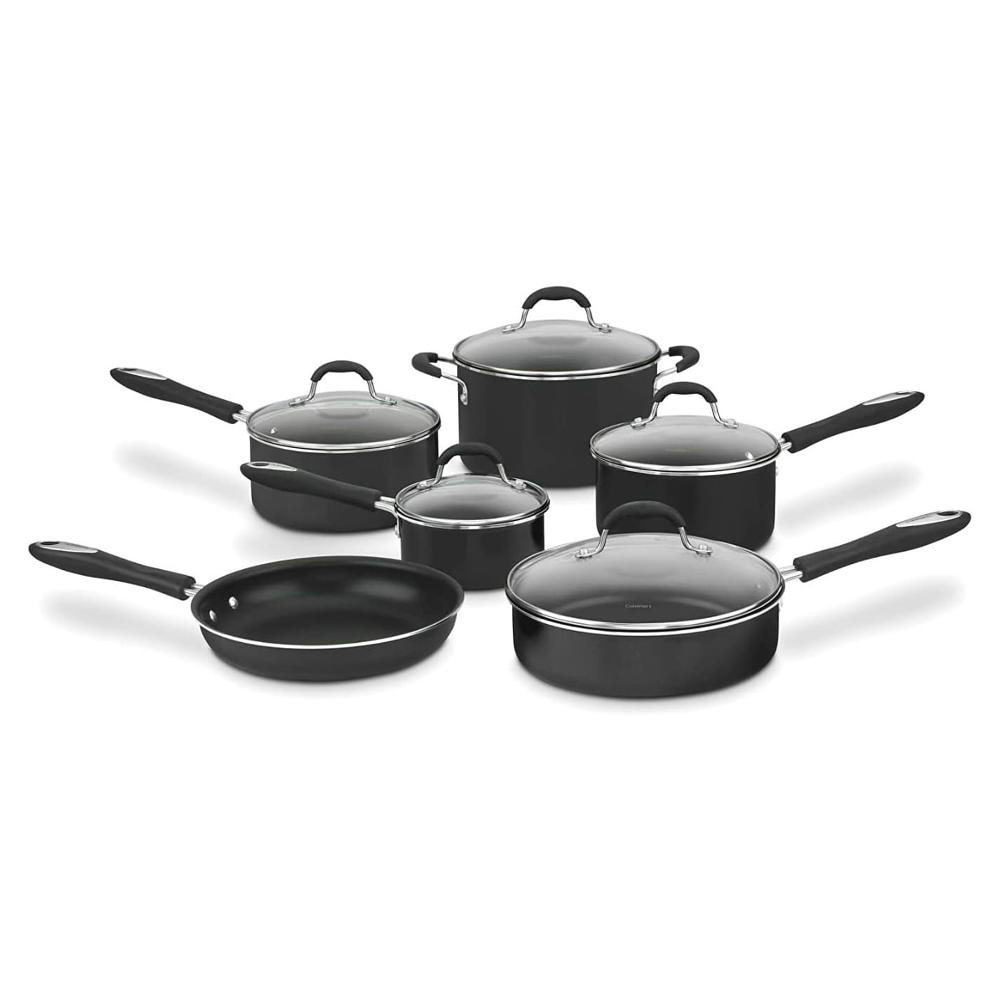cuisinart Advantage ® 11 Piece Nonstick Cookware Set 55-11BK Black
