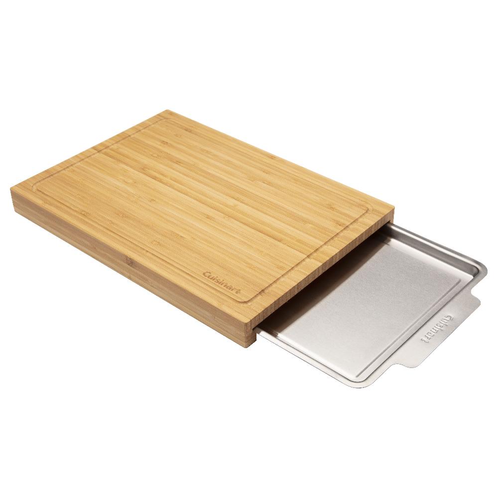 cuisinart Bamboo Cutting Board with Slide Out Tray CPK-4884Z