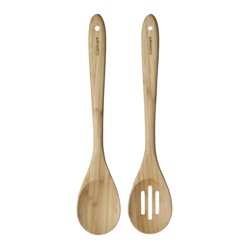 cuisinart Bamboo wood 2pc Spoon Set (Solid and Slotted) CTG-BAM-2SP