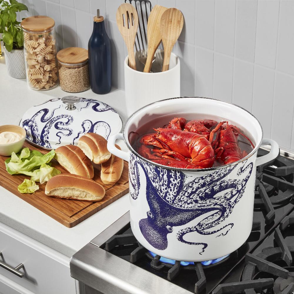 Cuisinart Caskata ™ Lucy 16 Qt. Enamel On Steel Stockpot With Cover EOS166-30WLCK