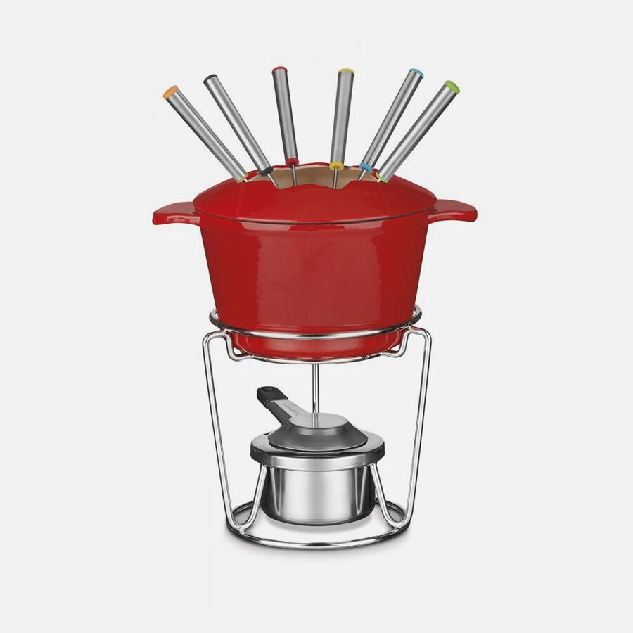 Cuisinart Chef’s Classic ™ Enameled Cast Iron 13-Piece Fondue Set FP-115RS Red