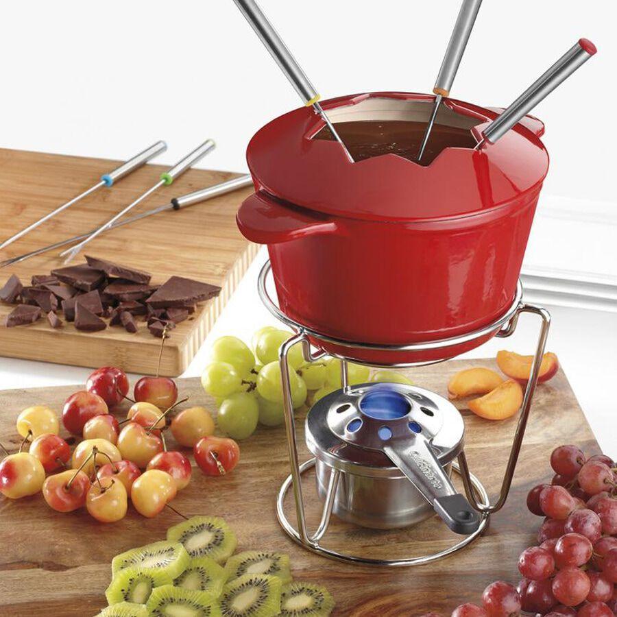 Cuisinart Chef’s Classic ™ Enameled Cast Iron 13-Piece Fondue Set FP-115RS Red
