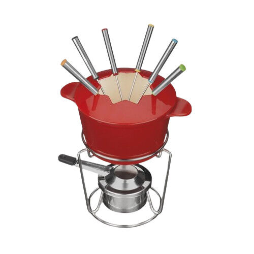 cuisinart Chef’s Classic ™ Enameled Cast Iron 13-Piece Fondue Set FP-115RS Red