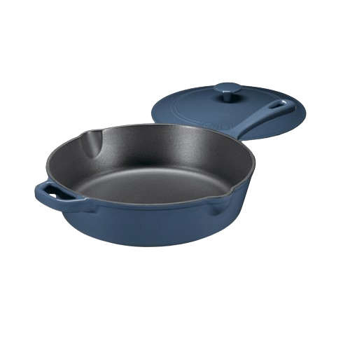 cuisinart Chef’s Classic ™ Enameled Cast Iron Cookware 12" (4.25 Quart) Chicken Fryer CI45-30BG Blue