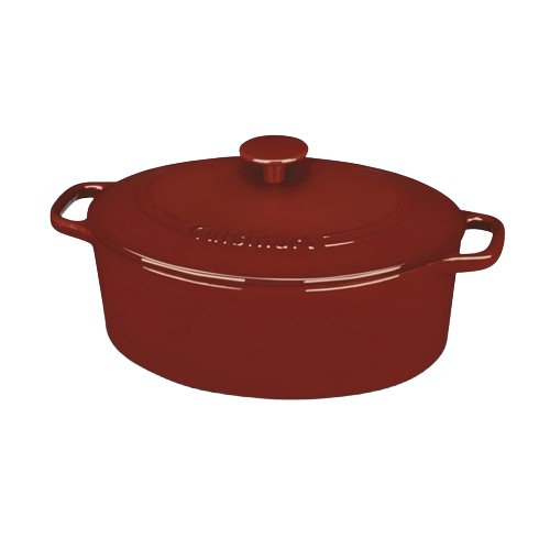 cuisinart Chef’s Classic ™ Enameled Cast Iron Cookware 5.5 Quart Oval Covered Casserole CI755-30CR Red