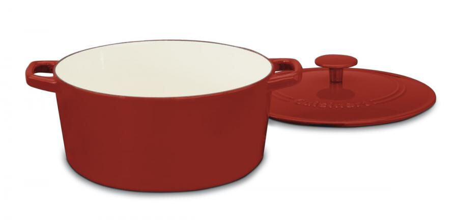 Cuisinart Chef’s Classic ™ Enameled Cast Iron Cookware 5 Quart Round Covered Casserole CI650-25CR Red