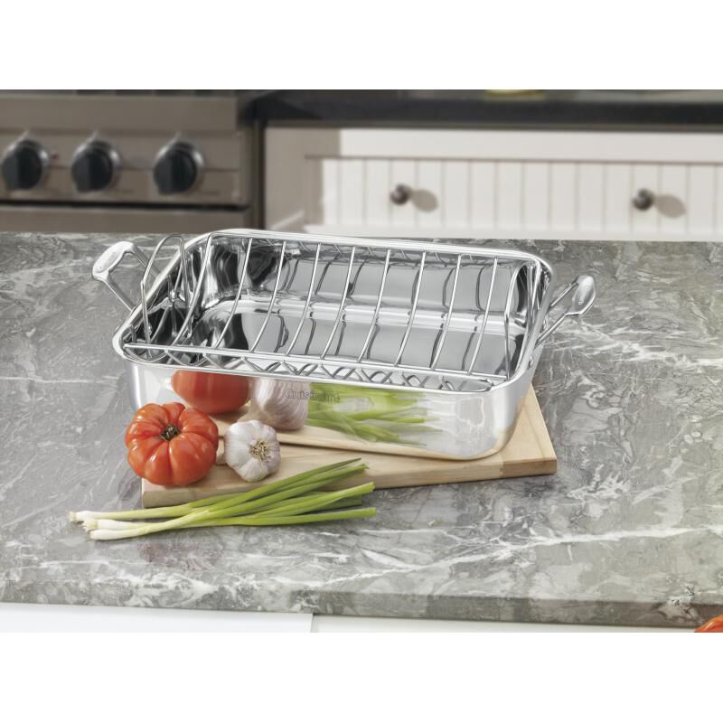 Cuisinart Chef's Classic ™ Stainless 16" Roasting Pan With Rack 7117-16URP1 Stainless Steel P1