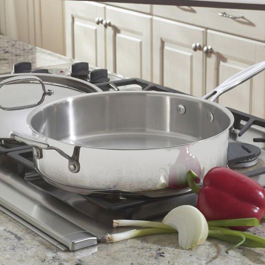 Cuisinart Chef's Classic ™ Stainless 5.5 Quart Sauté Pan With Helper Handle & Cover 733-30HP1